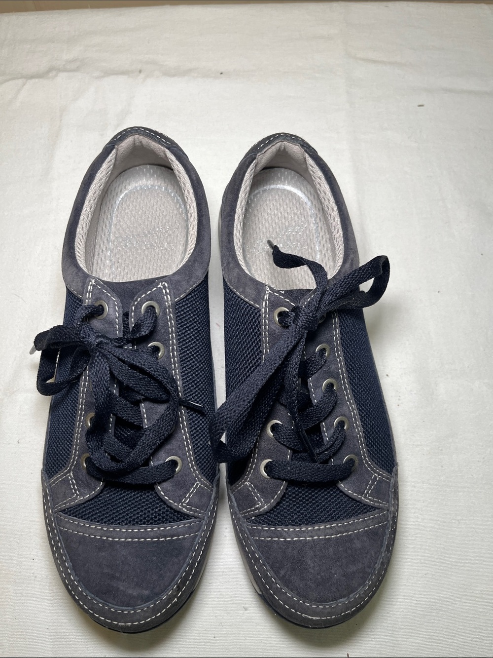 Dansko Harmony Suede and Mesh Navy Sneakers